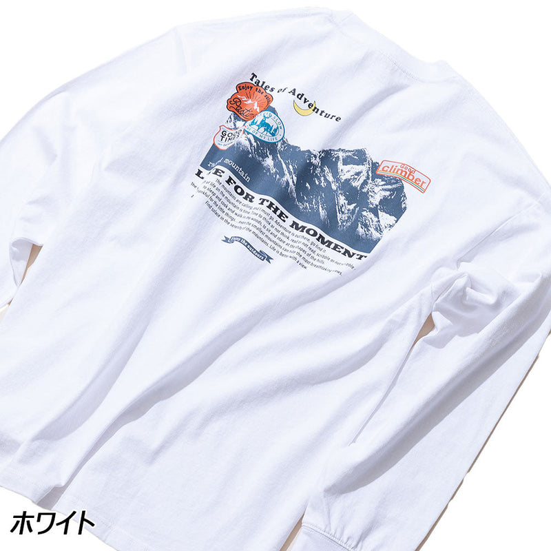 ラギットマウンテン バックプリントロングスリーブTシャツ 205243043 Tシャツ 長袖 ロンT ユニセックス