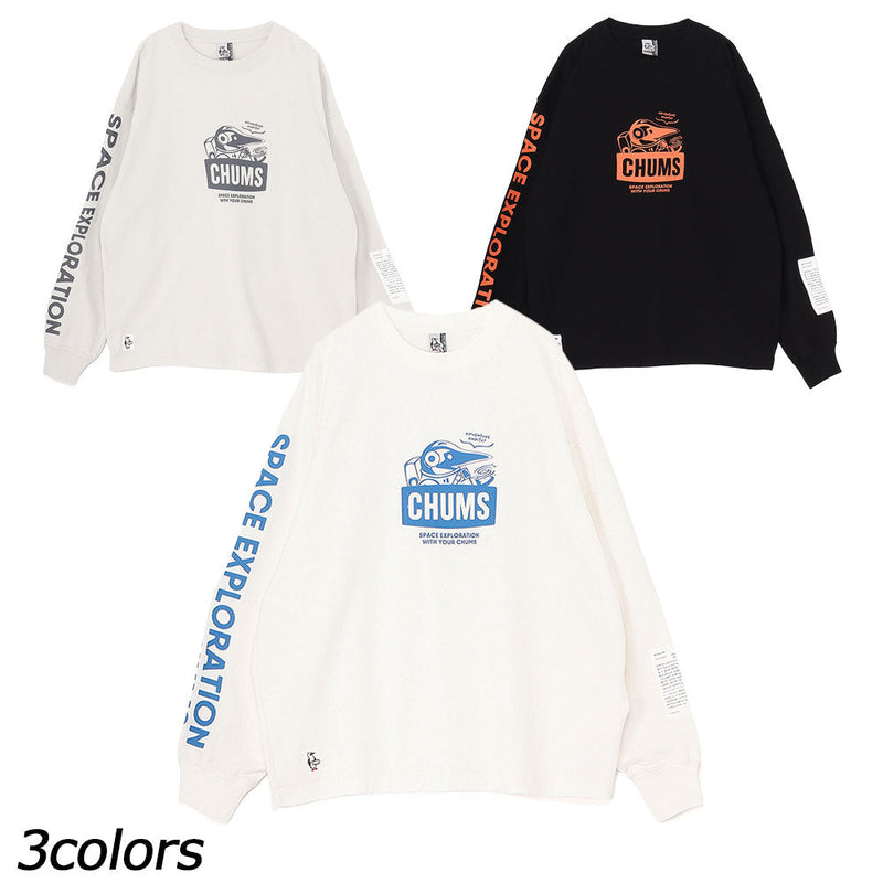 チャムス スペースブービーブラッシュドロングスリーブTシャツ CH01-2633 Tシャツ 長袖 ユニセックス