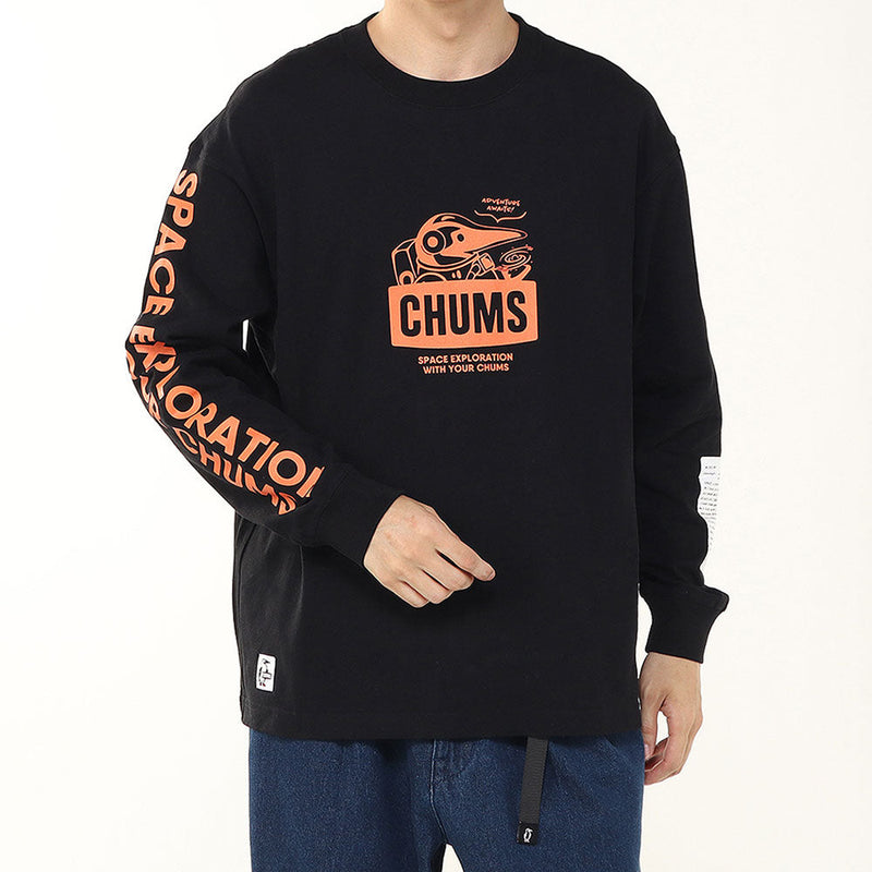 チャムス スペースブービーブラッシュドロングスリーブTシャツ CH01-2633 Tシャツ 長袖 ユニセックス