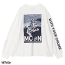 チャムス スペースブービームーンブラッシュドロングスリーブTシャツ CH01-2634 Tシャツ 長袖 オーバーサイズ ユニセックス