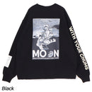 チャムス スペースブービームーンブラッシュドロングスリーブTシャツ CH01-2634 Tシャツ 長袖 オーバーサイズ ユニセックス