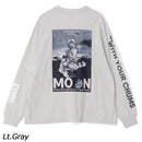 チャムス スペースブービームーンブラッシュドロングスリーブTシャツ CH01-2634 Tシャツ 長袖 オーバーサイズ ユニセックス