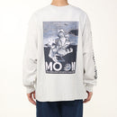 チャムス スペースブービームーンブラッシュドロングスリーブTシャツ CH01-2634 Tシャツ 長袖 オーバーサイズ ユニセックス