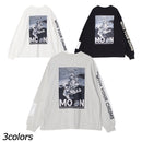 チャムス スペースブービームーンブラッシュドロングスリーブTシャツ CH01-2634 Tシャツ 長袖 オーバーサイズ ユニセックス