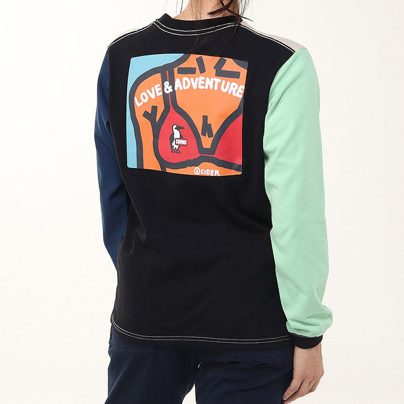 チャムス かせきさいだぁ ハリケーンガールブラッシュドロングスリーブTシャツ CH01-2635 Tシャツ 長袖 ユニセックス