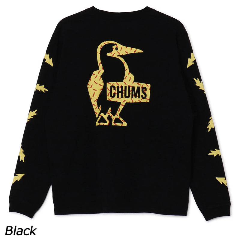 チャムス かせきさいだぁ パターンブラッシュドロングスリーブTシャツ CH01-2636 Tシャツ 長袖 ユニセックス