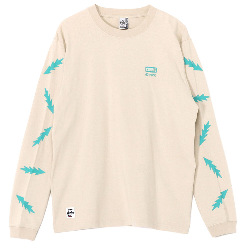 チャムス かせきさいだぁ パターンブラッシュドロングスリーブTシャツ CH01-2636 Tシャツ 長袖 ユニセックス