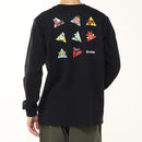 チャムス かせきさいだぁ アラカルト2ブラッシュドロングスリーブTシャツ CH01-2637 Tシャツ 長袖 ユニセックス 親子お揃い