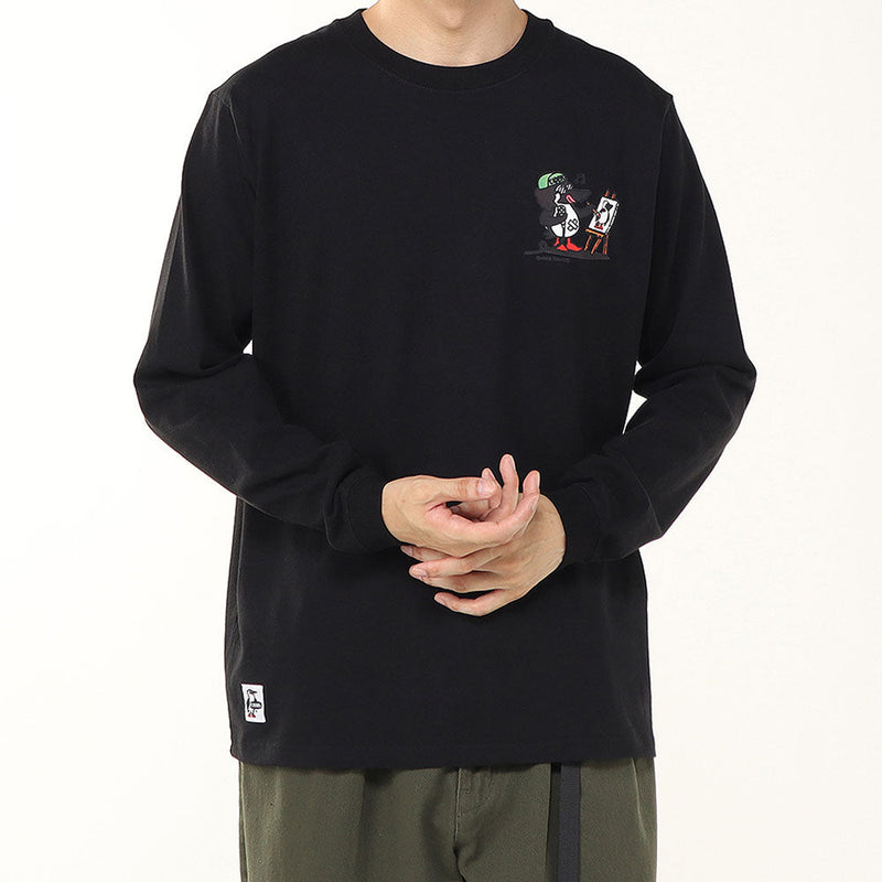 チャムス かせきさいだぁ アラカルト2ブラッシュドロングスリーブTシャツ CH01-2637 Tシャツ 長袖 ユニセックス 親子お揃い