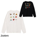 チャムス かせきさいだぁ アラカルト2ブラッシュドロングスリーブTシャツ CH01-2637 Tシャツ 長袖 ユニセックス 親子お揃い