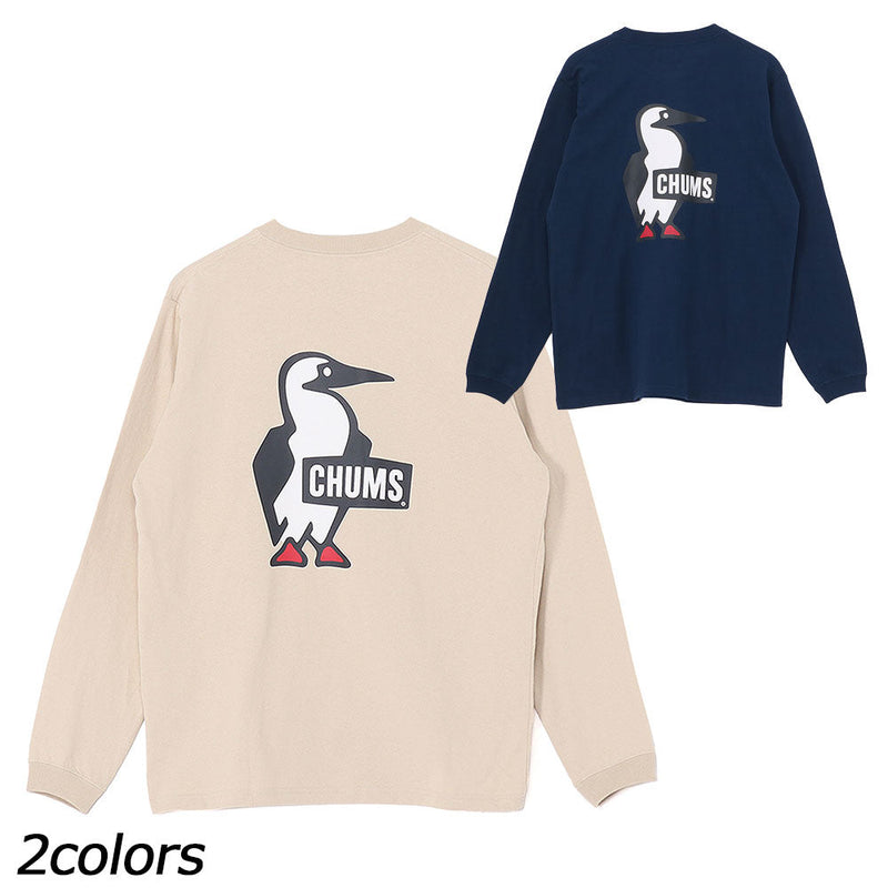 チャムス ブービーロゴブラッシュドロングスリーブTシャツ CH01-2668 Tシャツ 長袖 ユニセックス 定番 人気 親子お揃い