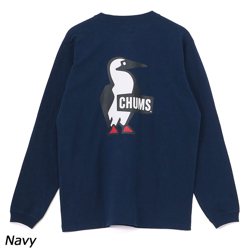 チャムス ブービーロゴブラッシュドロングスリーブTシャツ CH01-2668 Tシャツ 長袖 ユニセックス 定番 人気 親子お揃い