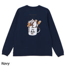 チャムス ホットチョコレートポケットブラッシュドロングスリーブTシャツ CH01-2659 Tシャツ 長袖 ポケット付 ユニセックス 親子お揃い