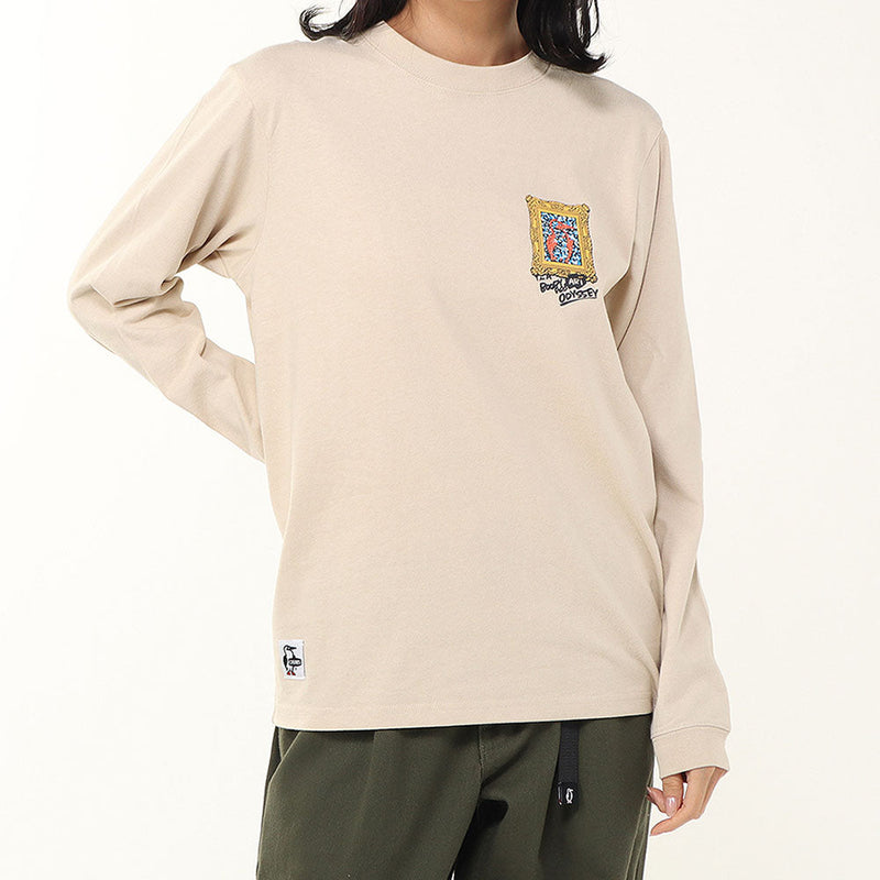 チャムス アートブービーブラッシュドロングスリーブTシャツ CH01-2664 Tシャツ 長袖 ユニセックス