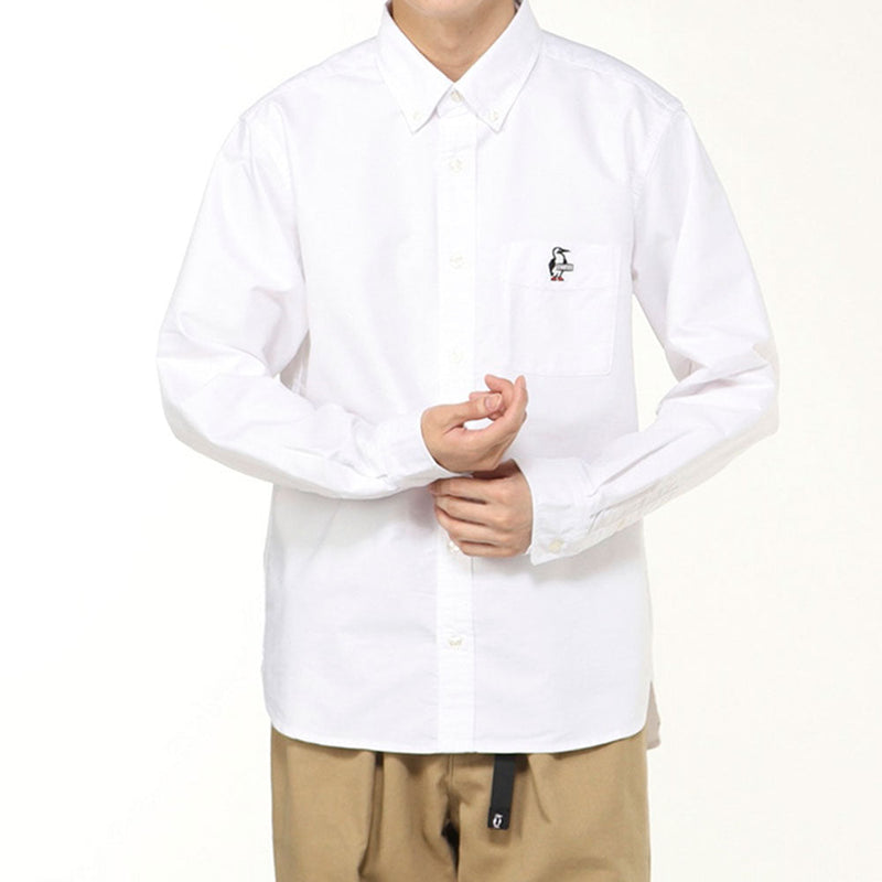 チャムス チャムスオックスロングスリーブシャツ CH02-1230 シャツ 長袖 ボタンダウン ユニセックス