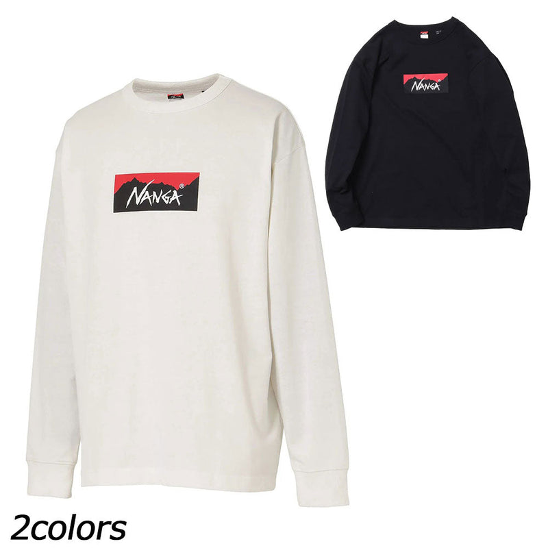 ナンガ エコハイブリッド ボックスロゴ ロングスリーブTシャツ Tシャツ 長袖 ユニセックス