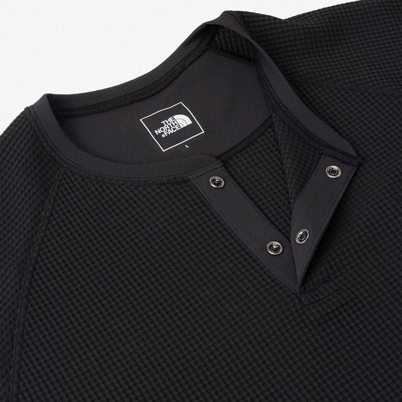 ノースフェイス フリーランワッフルクルー NT62394 Tシャツ 長袖 ヘンリーネック サムホール ワッフル生地 UVプロテクト 抗菌 防臭 メンズ
