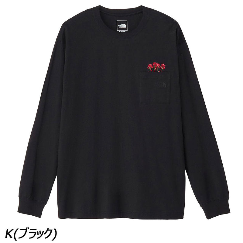 ノースフェイス ロングスリーブフラッシュドライフラワーロゴティー NT82535 Tシャツ 長袖 速乾 ユニセックス