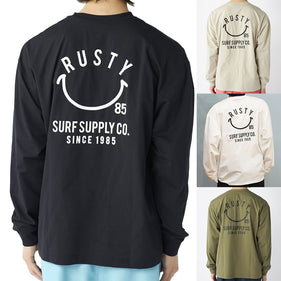 ラスティー ペアテックス バッグニコちゃんロゴ 長袖 UV Tシャツ 914472 Tシャツ 長袖 軽量 速乾 UPF50+ 水陸両用 メンズ