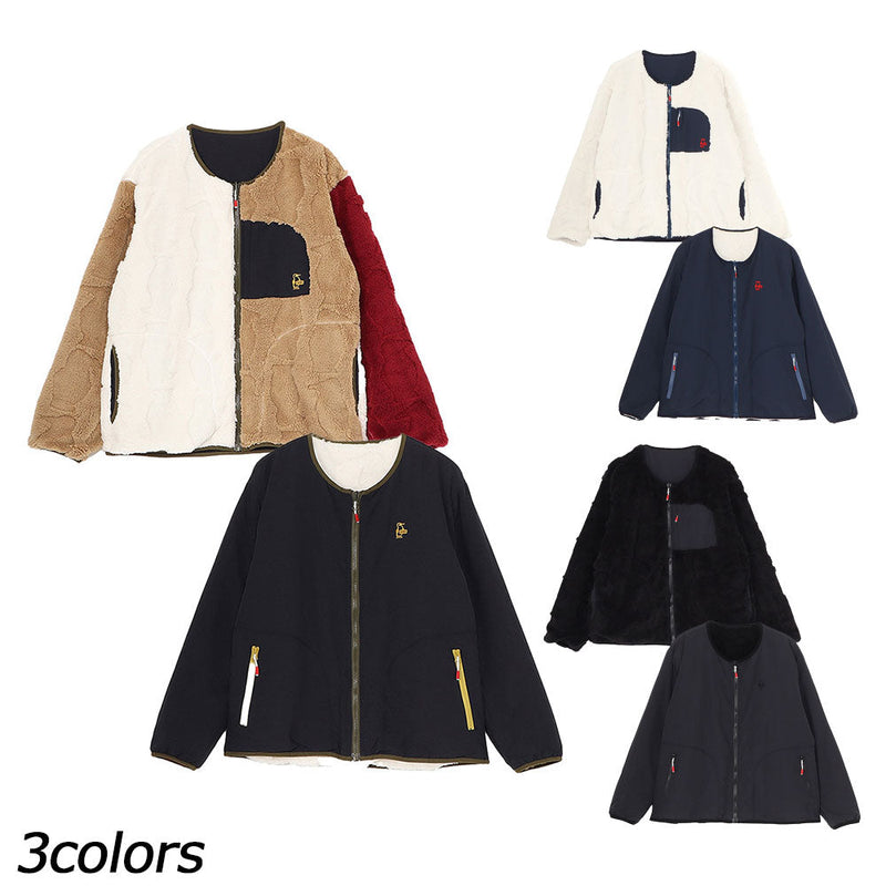 チャムス ブービーエルモリバーシブルジャケット CH04-1478 フリース ジャケット リバーシブル ノーカラー ユニセックス 定番 人気