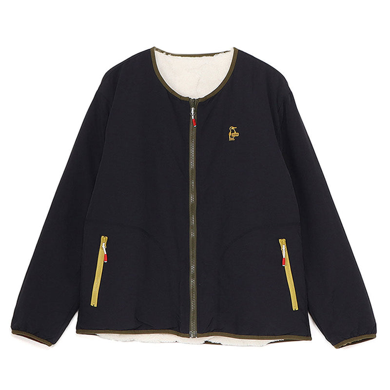 チャムス ブービーエルモリバーシブルジャケット CH04-1478 フリース ジャケット リバーシブル ノーカラー ユニセックス 定番 人気