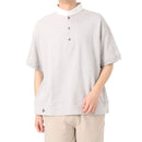 チャムス オーバーサイズドショートスリーブハリケーントップループパイル シャツ 半袖 スタンドカラー スウェット メンズ ゆったりサイズ