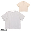 チャムス オーバーサイズドショートスリーブハリケーントップループパイル シャツ 半袖 スタンドカラー スウェット メンズ ゆったりサイズ