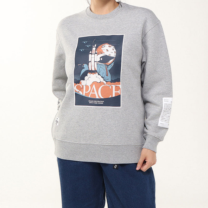 チャムス スペースブラストオフクルートップ CH00-1503 トレーナー スウェット 裏起毛 ユニセックス 親子お揃い