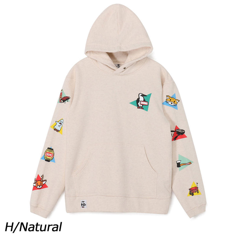 チャムス かせきさいだぁ アラカルト2プルオーバーパーカー CH00-1504 パーカー スウェット 裏起毛 ユニセックス 親子お揃い