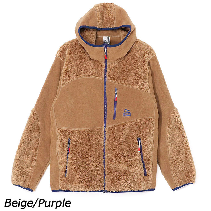 チャムス ボンディングフリースパネルパーカー CH04-1419 フリース ジャケット フード付 防風 ユニセックス 定番 人気 親子お揃い