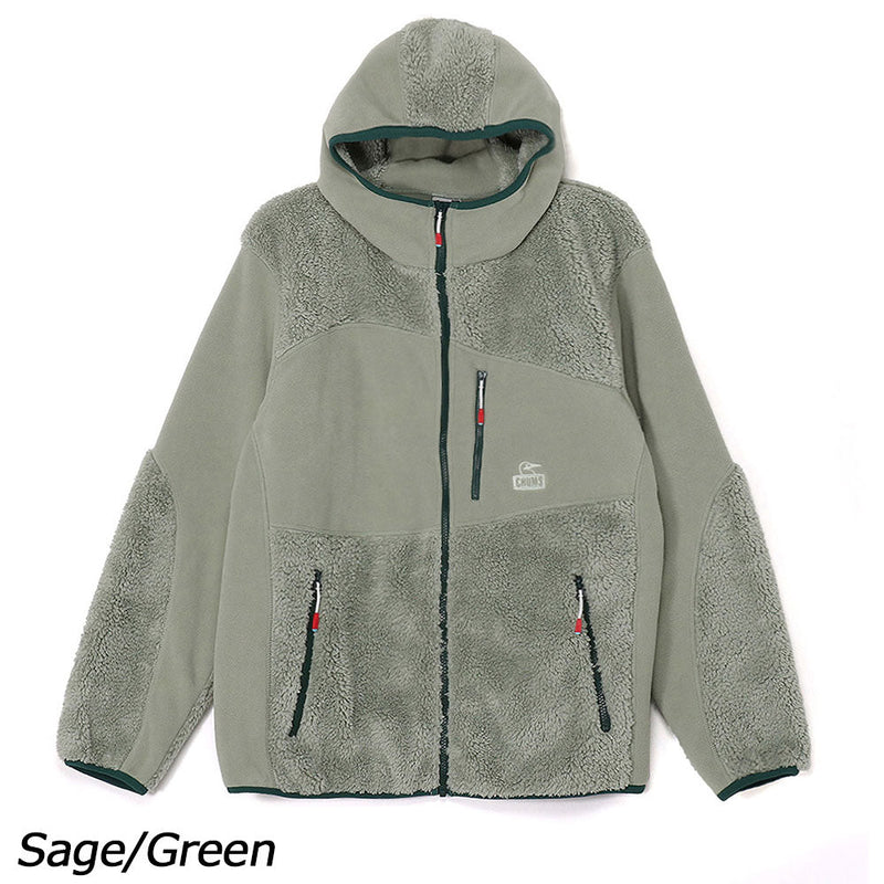 チャムス ボンディングフリースパネルパーカー CH04-1419 フリース ジャケット フード付 防風 ユニセックス 定番 人気 親子お揃い