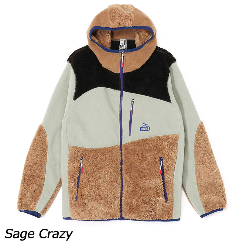 チャムス ボンディングフリースパネルパーカー CH04-1419 フリース ジャケット フード付 防風 ユニセックス 定番 人気 親子お揃い