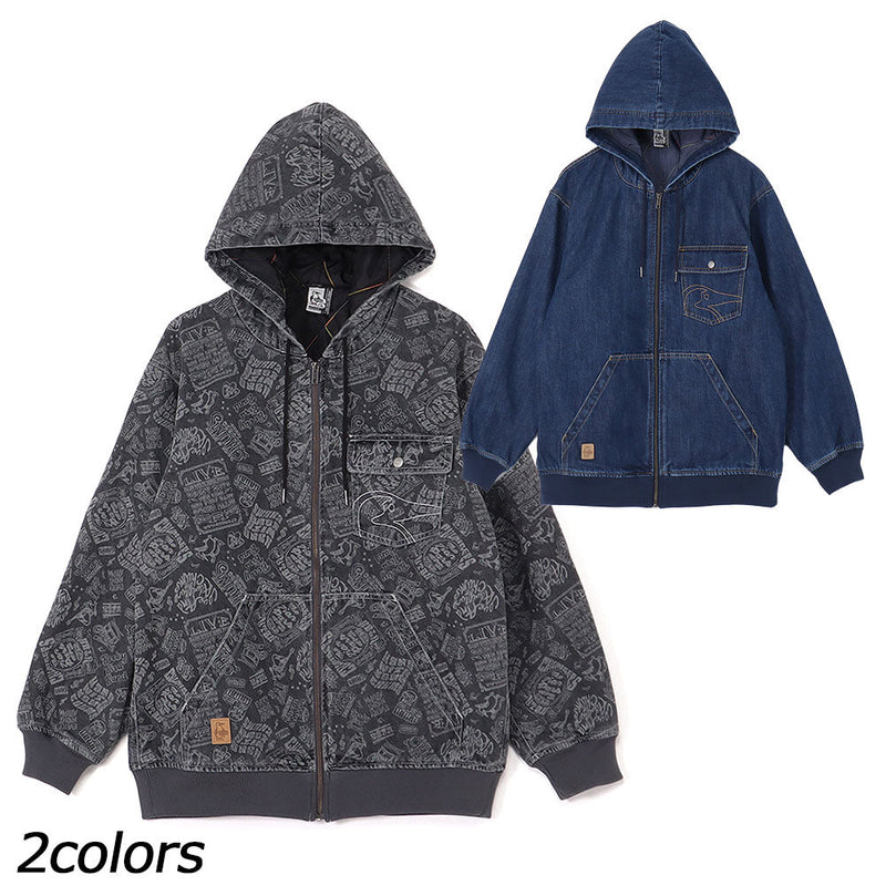 チャムス ウォームデニムパーカー CH04-1489 ジャケット デニム フード付 ユニセックス