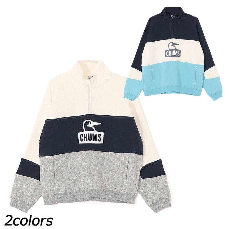 チャムス カーンズパネルハーフジップトップ CH00-1509 トレーナー スウェット 裏起毛 オーバーサイズ ユニセックス