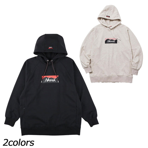 ナンガ エコハイブリッド ボックスロゴ スウェットフーディー