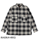 ナンガ オンブレチェック ダブルポケット ボックスシャツ シャツ ネルシャツ ユニセックス