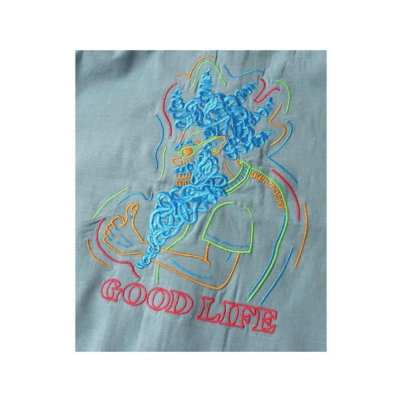 ジムマスター GOOD LIFE 刺繡シャツ G521718 シャツ 半袖 開襟 ユニセックス