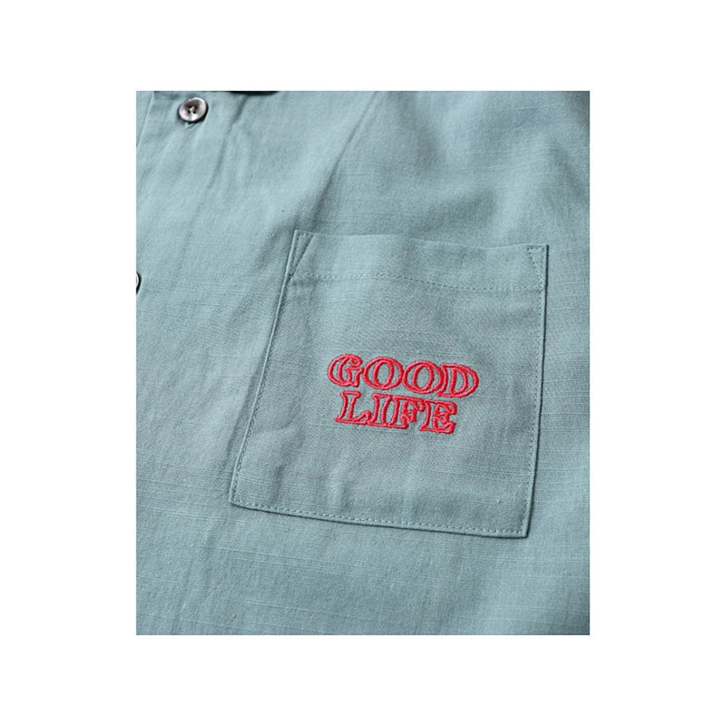 ジムマスター GOOD LIFE 刺繡シャツ G521718 シャツ 半袖 開襟 ユニセックス