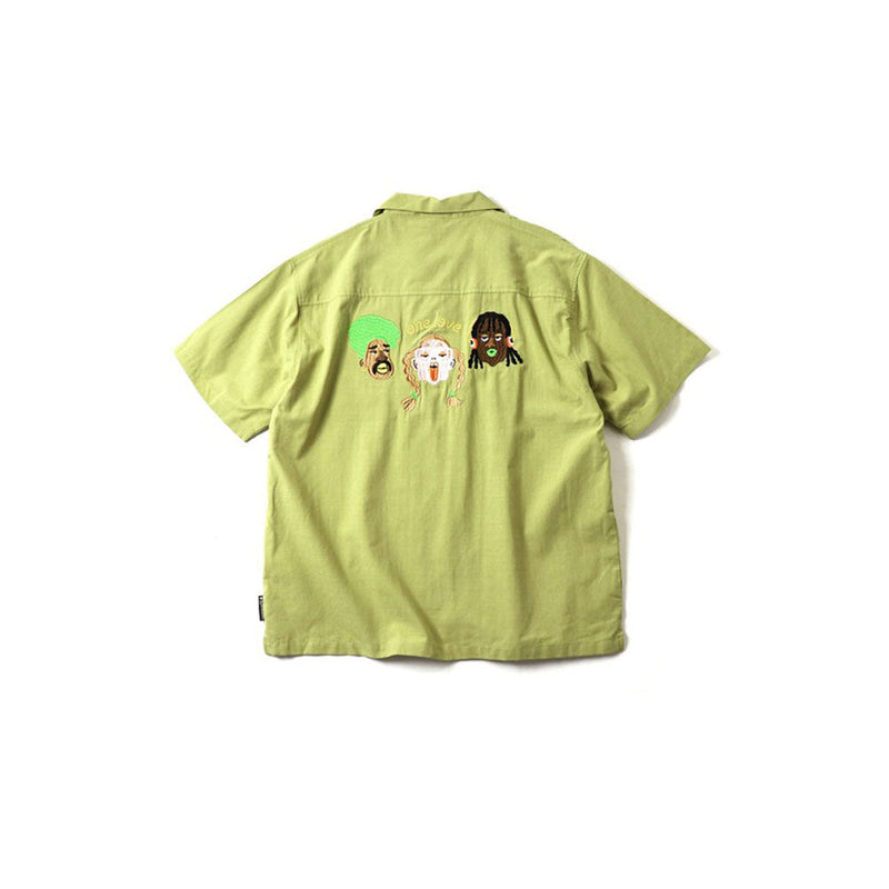 ジムマスター ONE LOVE 刺繡シャツ G521719 シャツ 半袖 開襟 ユニセックス