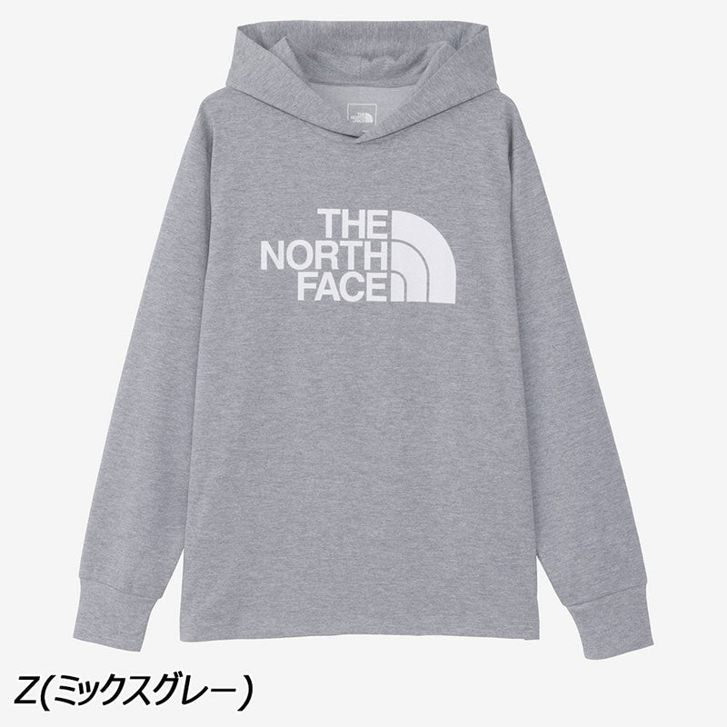 ノースフェイス ロングスリーブビッグロゴフーティ NT82385 パーカー スウェット Tシャツ 長袖 UVケア 静電ケア 抗菌 防臭 メンズ