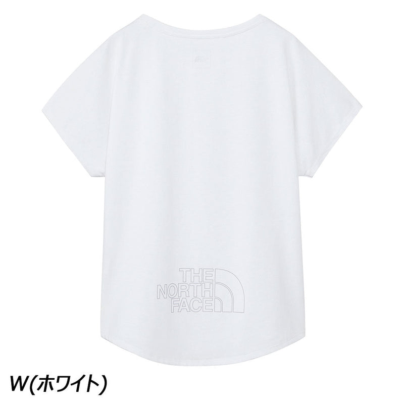 ノースフェイス フレンチスリーブロゴデザインティー Tシャツ 半袖 UVケア UPF15-30 静電ケア レディース