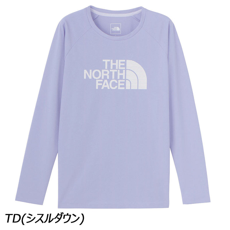 ノースフェイス ロングスリーブGTDロゴクルー NTW12377 Tシャツ 長袖 吸汗 速乾 抗菌 防臭U Vケア 静電ケア レディース