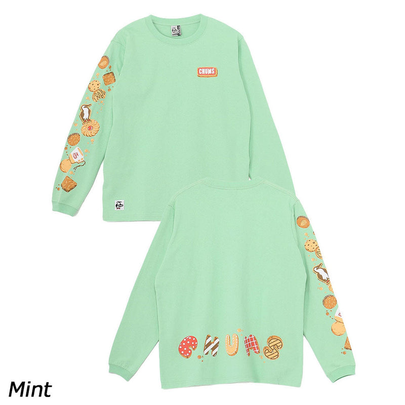 チャムス ブービークッキーズブラッシュドロングスリーブTシャツ CH01-2661 Tシャツ 長袖 レディース 親子お揃い