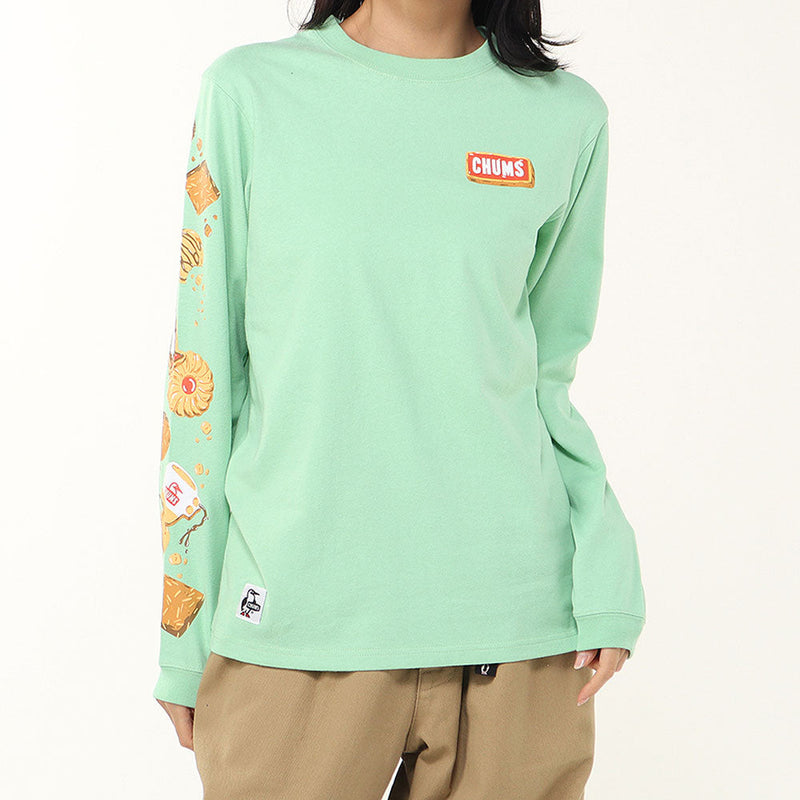 チャムス ブービークッキーズブラッシュドロングスリーブTシャツ CH01-2661 Tシャツ 長袖 レディース 親子お揃い