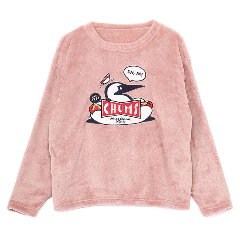 チャムス チャムスホームパウダーフリースチラックスウェアセット CH18-1368 フリース ルームウェア 上下セット レディース