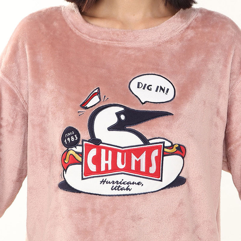 チャムス チャムスホームパウダーフリースチラックスウェアセット CH18-1368 フリース ルームウェア 上下セット レディース