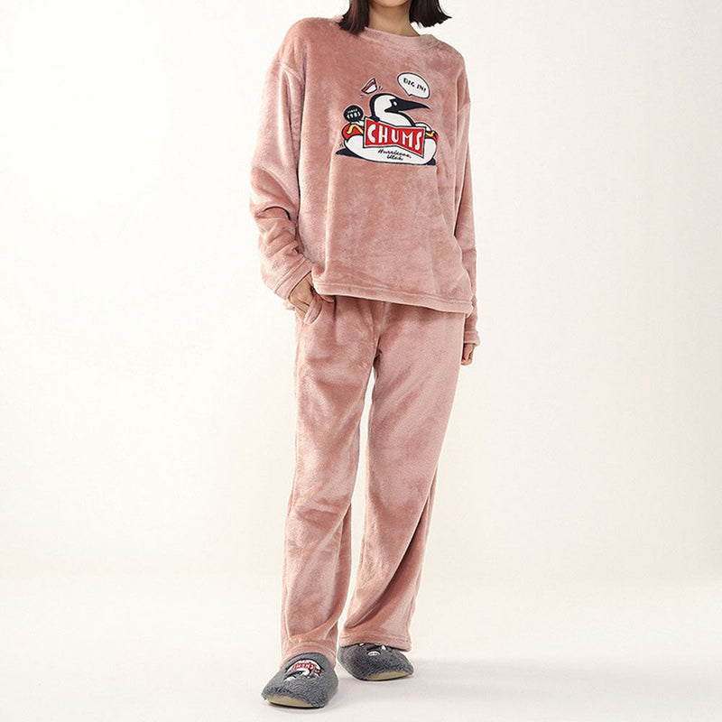 チャムス チャムスホームパウダーフリースチラックスウェアセット CH18-1368 フリース ルームウェア 上下セット レディース