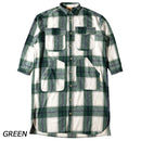 グリップスワニー ウィメンズロングネルシャツ GSW-42 シャツ ネルシャツ ワンピース スカート レディース