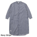 チャムス ハリケーンロングワンピース シャツ 長袖 スタンドカラー ワンピース スカート デニム レディース