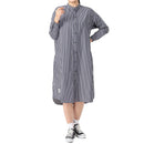 チャムス ハリケーンロングワンピース シャツ 長袖 スタンドカラー ワンピース スカート デニム レディース